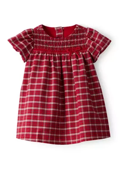 Baby Girls Plaid Printed Dress