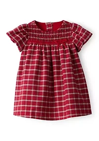 Baby Girls Plaid Printed Dress