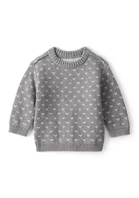 Baby Boys Printed Sweater and Overalls Set