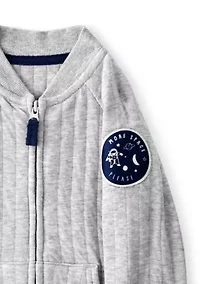 Baby Boys Quilted Zip Jumpsuit