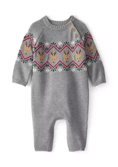 Baby Boys Fair Isle Printed Jumpsuit