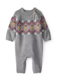 Baby Boys Fair Isle Printed Jumpsuit