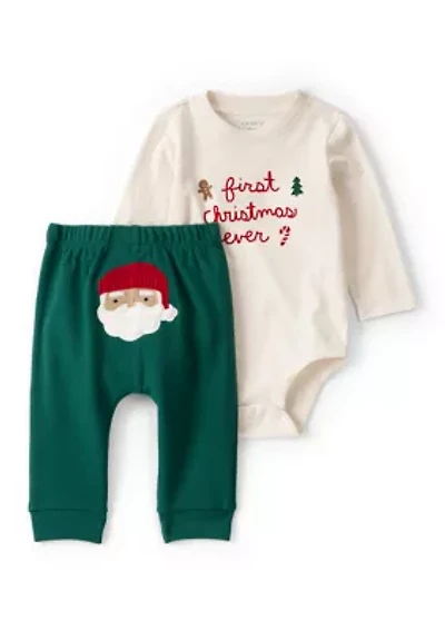 Baby Christmas Graphic Bodysuit and Pants Set