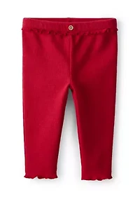 Baby Girls Candy Cane Ruffle Bodysuit and Pants Set