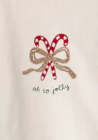 Baby Girls Candy Cane Ruffle Bodysuit and Pants Set