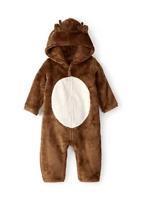 Baby Boys Reindeer Hooded Jumpsuit