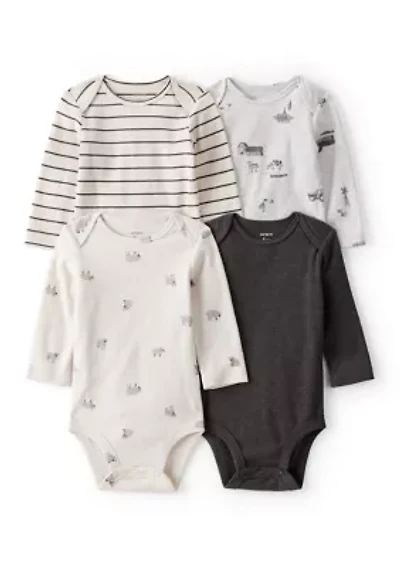 Baby Boys Bodysuits Set - 4 Pack