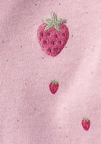 Baby Girls Strawberry Printed Footie Pajamas