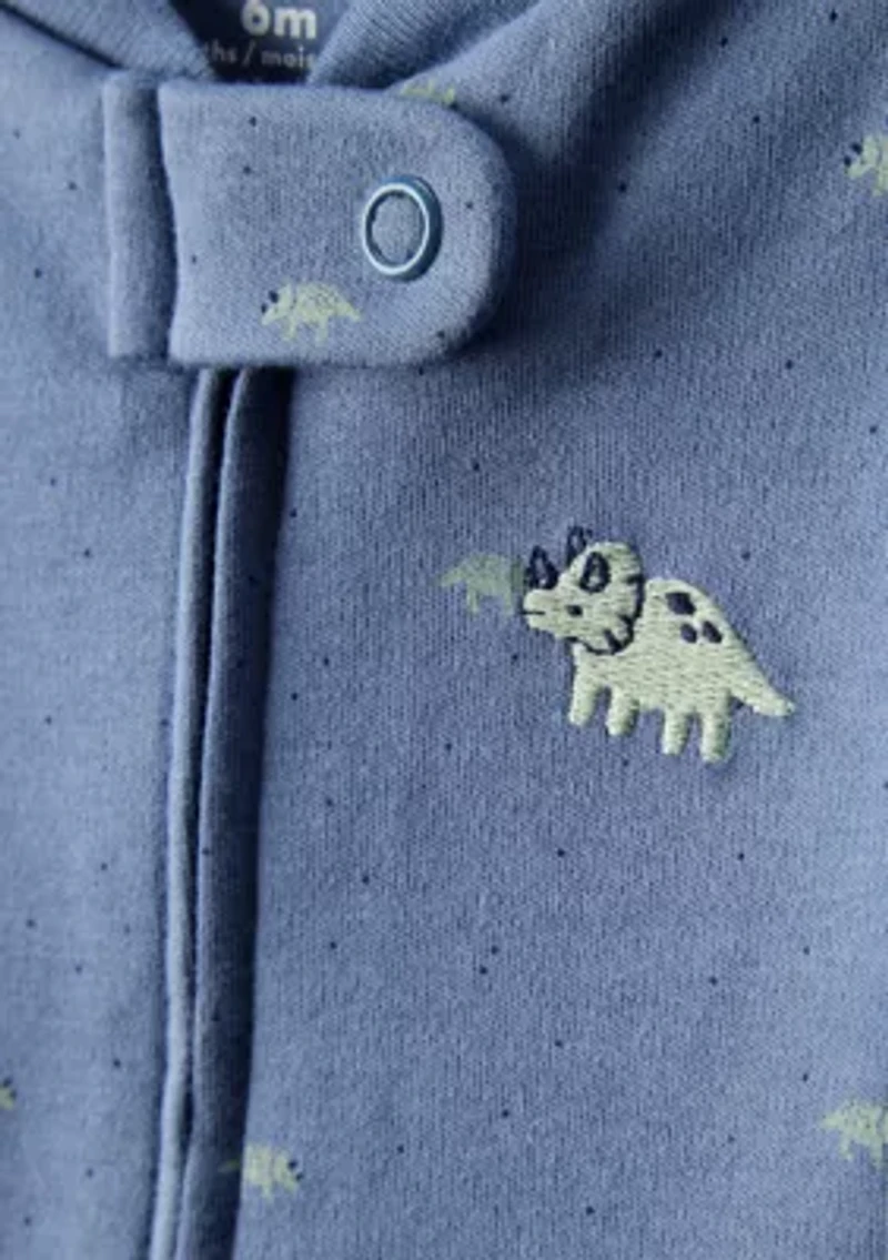 Baby Boys Printed Interlock Footie Pajamas