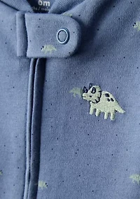 Baby Boys Printed Interlock Footie Pajamas