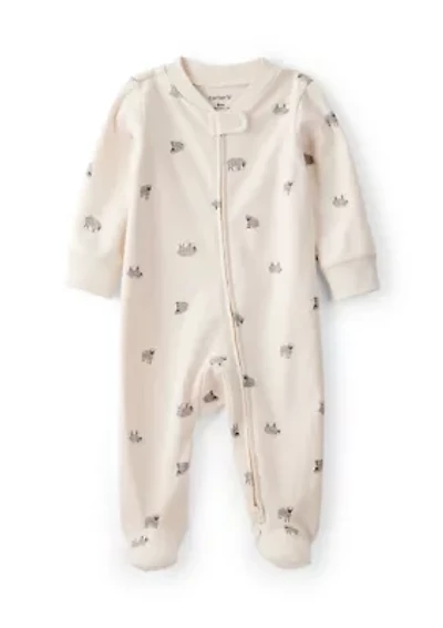 Baby Sheep Printed Footie Pajamas