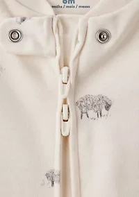 Baby Sheep Printed Footie Pajamas