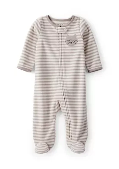 Baby Boys Stripe Microfleece Footie Pajamas