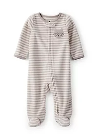 Baby Boys Stripe Microfleece Footie Pajamas
