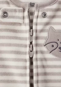 Baby Boys Stripe Microfleece Footie Pajamas