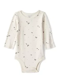 Baby Girls Printed Bodysuit and Jumper Dress Set