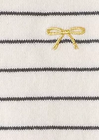 Baby Girls Marled Stripe Peplum Ruffle Sweater and Leggings Set