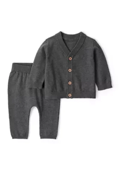 Baby Boys V-Neck Cardigan and Pants Set