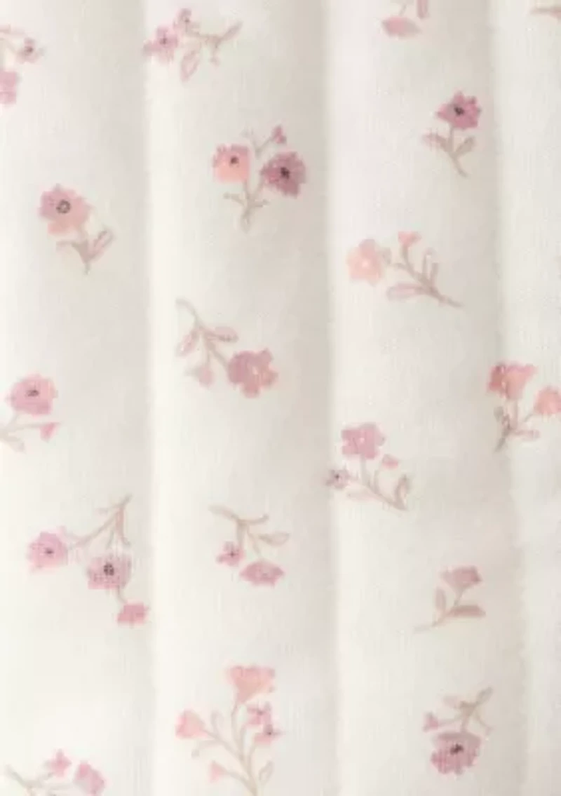 Baby Girls Floral Printed Quilted Cardigan