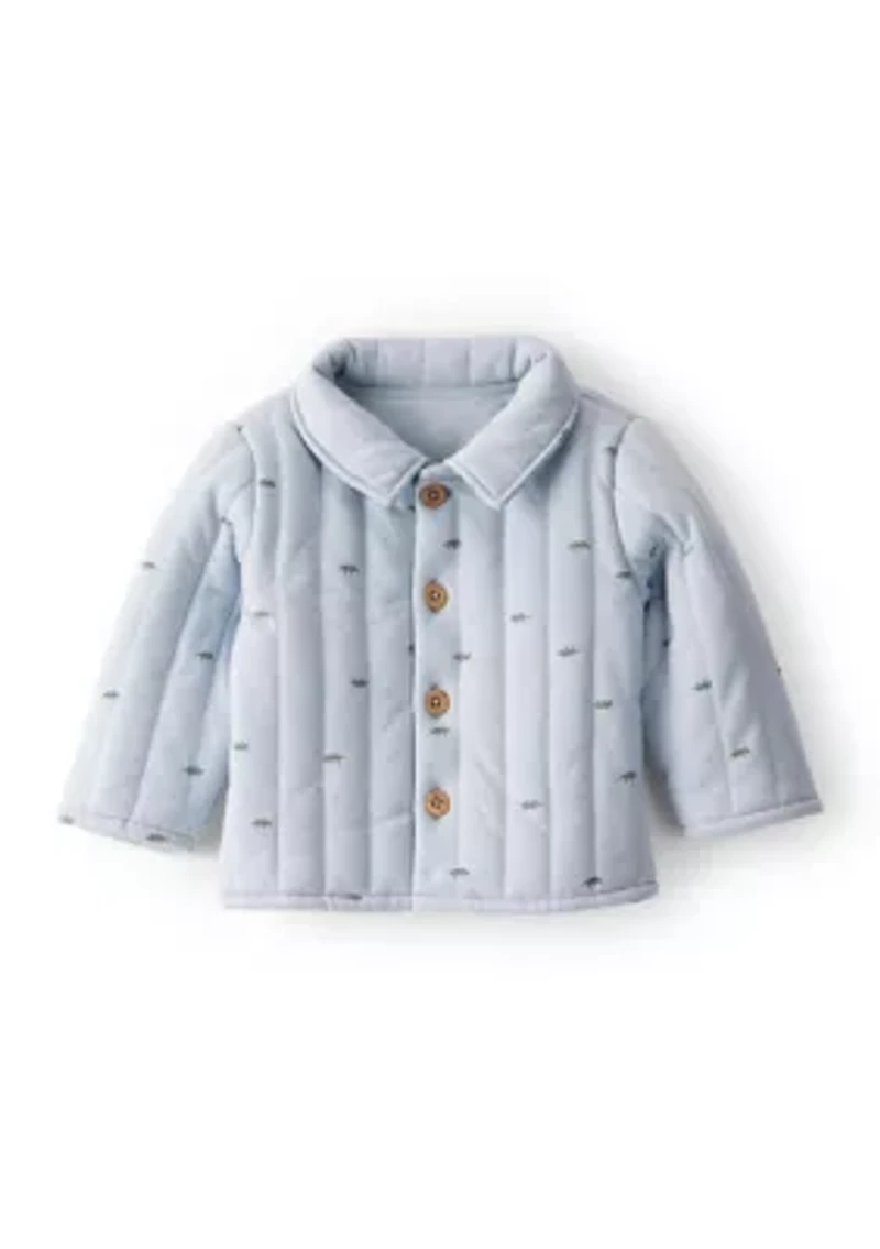 Baby Boys Dinosaur Quilted Cardigan