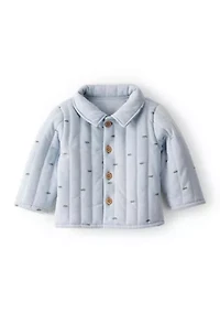 Baby Boys Dinosaur Quilted Cardigan
