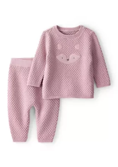 Baby Girls Fox Sweater and Pants Set