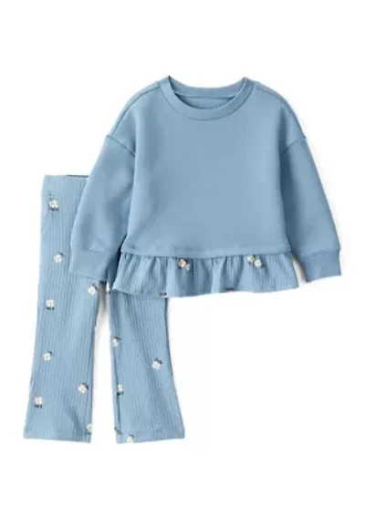 Toddler Girls Flared Pants Set
