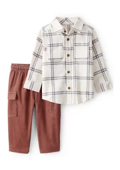 Toddler Boys Plaid Set