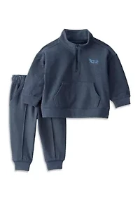 Toddler Boys 1/4 Zip Sweatshirt and Jogger Pants Set
