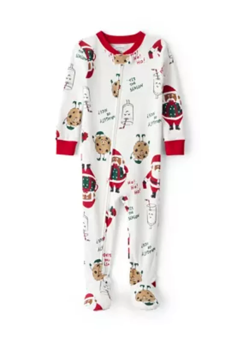Baby Festive Printed Footie Pajamas