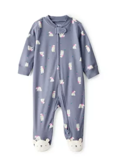 Baby Boys Interlock Snap Footed Pajamas