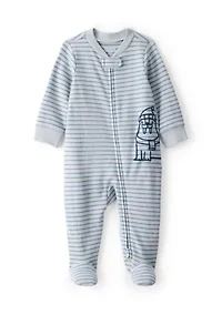 Baby Boys Interlock Snap Footed Pajamas
