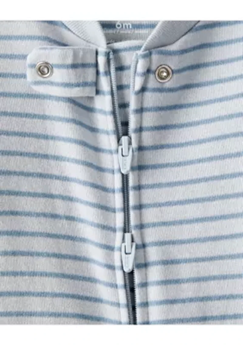 Baby Boys Interlock Snap Footed Pajamas