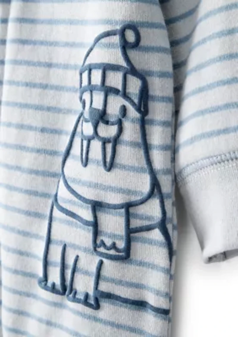 Baby Boys Interlock Snap Footed Pajamas