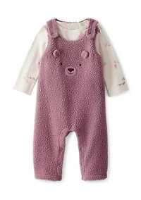 Baby Girls 2-Piece Overall Set