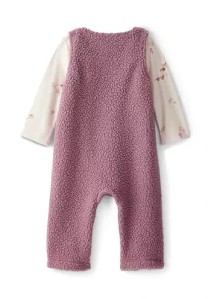 Baby Girls 2-Piece Overall Set