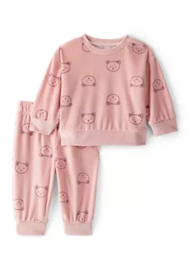 Baby Girls Printed Pant Set