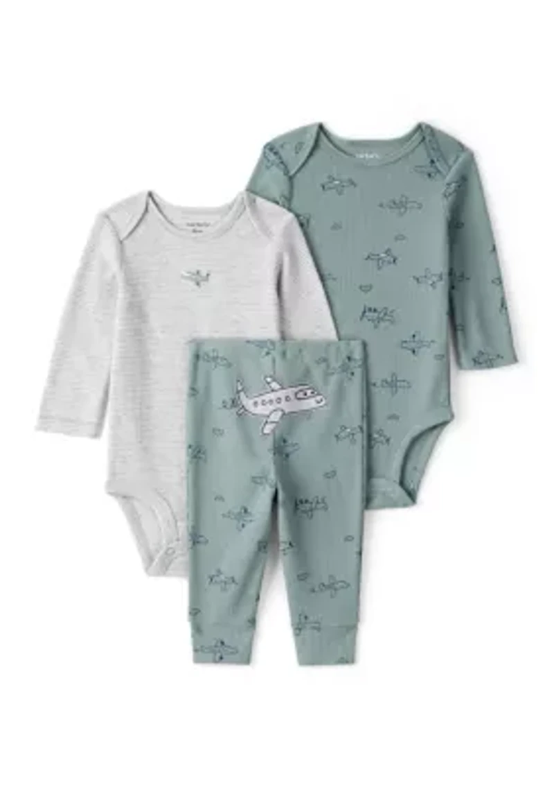 Baby Boys 3-Piece Bodysuit Set