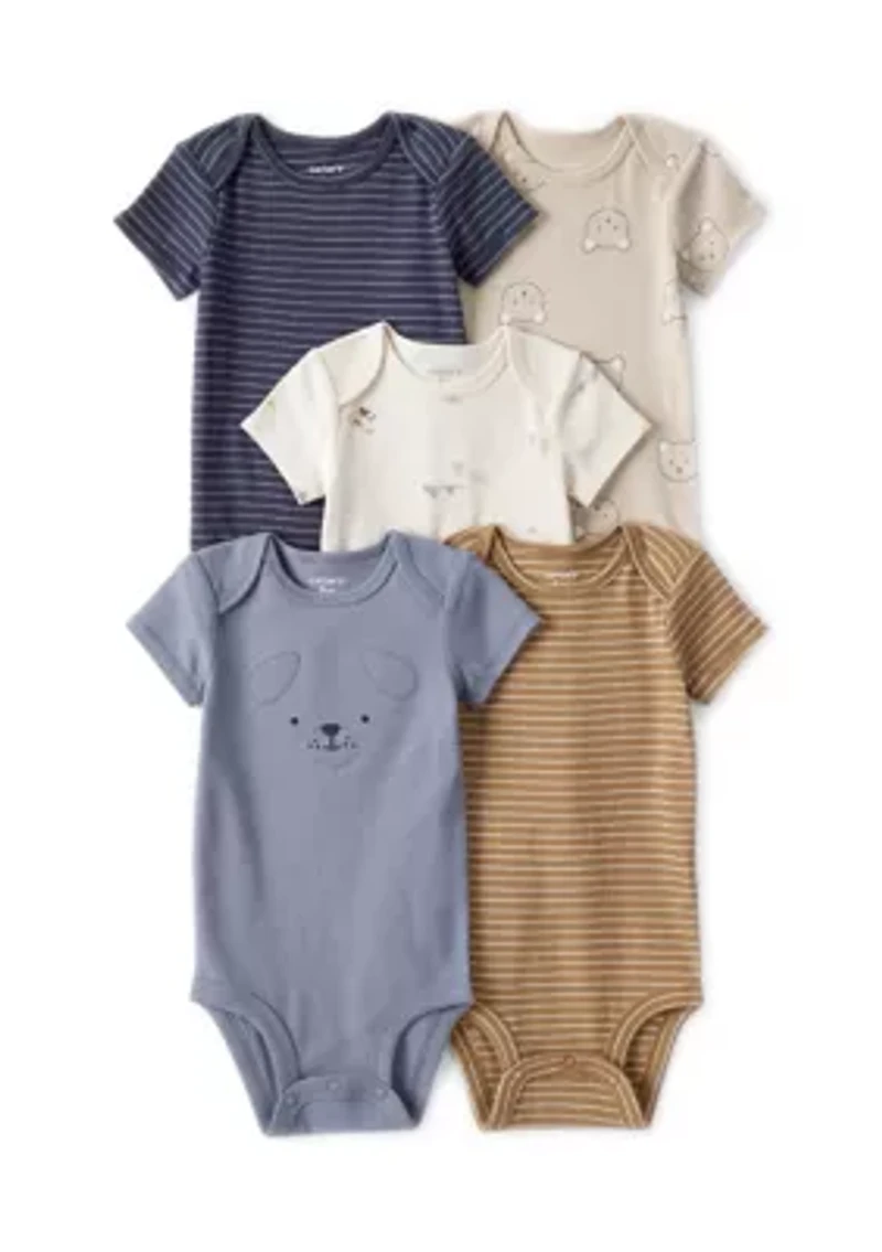 Baby Boys Set of 5 Bodysuits