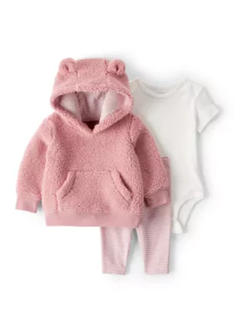 Baby Girls 3-Piece Cardigan Set