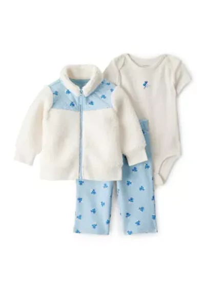 Baby Girls 3-Piece Cardigan Set