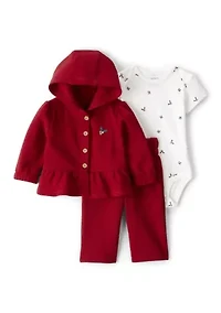 Baby Girls 3-Piece Cardigan Set