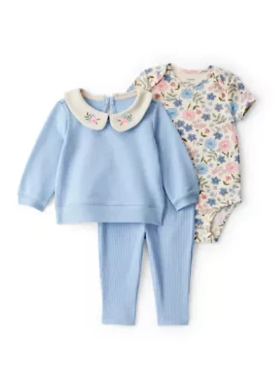 Baby Girls Cardigan 3-Piece Set