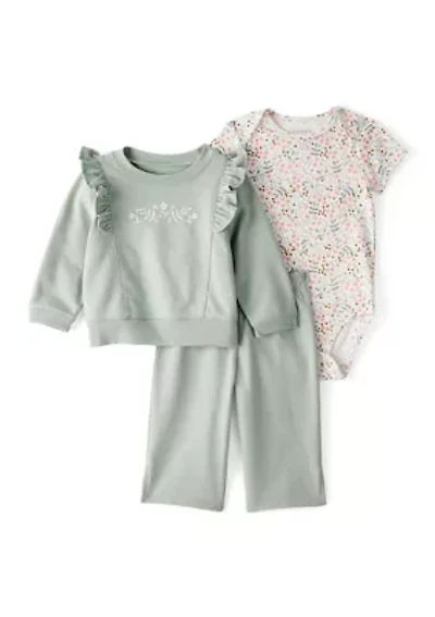 Baby Girls 3-Piece Cardigan Set