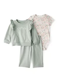 Baby Girls 3-Piece Cardigan Set