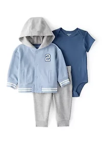 Baby Boys 3-Piece Cardigan Set