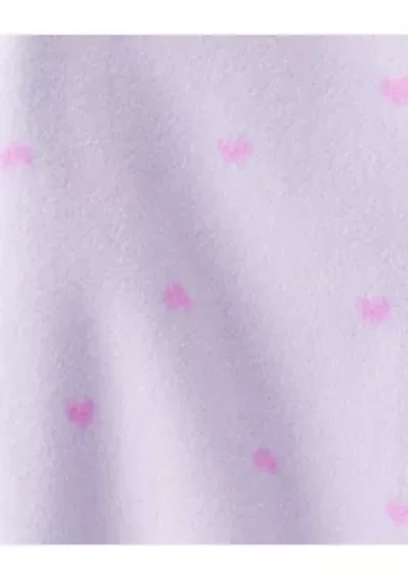 Baby Girls One Piece Footed Fleece Pajama