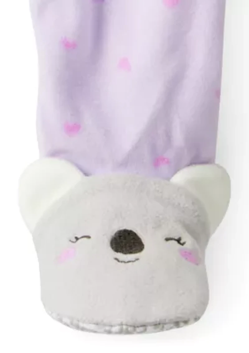 Baby Girls One Piece Footed Fleece Pajama