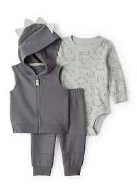Baby Boys 3-Piece Vest Set