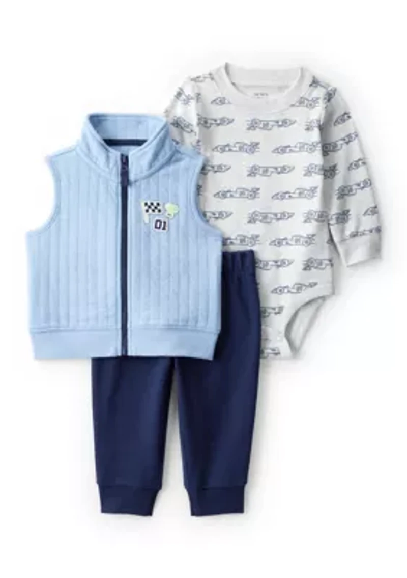 Baby Boys 3-Piece Vest Set